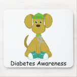 Sully the Diabetes Dog Mouse Pad - Grey