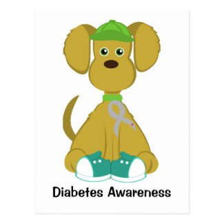 Sully the Diabetes Dog Post Cards - Grey