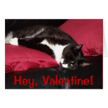 Sultry Cat Valentine Greeting Cards