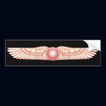 Sumerian Anunnaki Winged Sun Disk bumper stickers