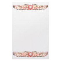 Sumerian Anunnaki Winged Sun Disk Stationery