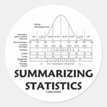 Summarizing Statistics Round Stickers