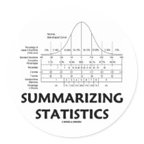 Summarizing Statistics Round Sticker