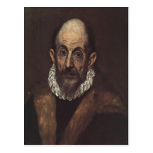 Summary Description El Greco self-portrait, 1604 D Postcards