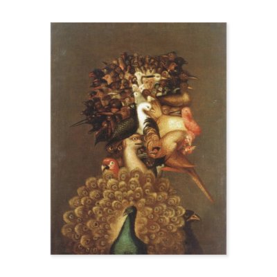 Summary Description Giuseppe Arcimboldo The Air .  Postcards by rahulbiswas