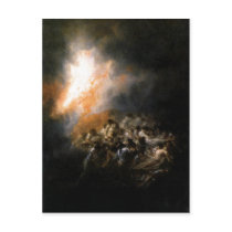 Summary Description Incendio, fuego de noche. ?leo postcards