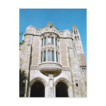 Summary Law school building at w:Yale University . Postcard