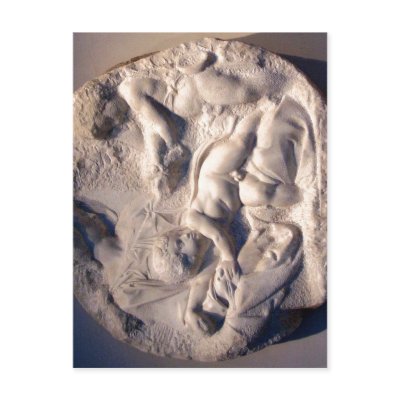 Summary Michelangelo, Tondo Taddei. center hereby  Post Card by rahulbiswas