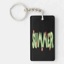 Summer 2 rectangular acrylic keychain
