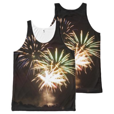 Summer 4 of July Fire Works at Lake Arrowhead Ga. All-Over Print Tank Top