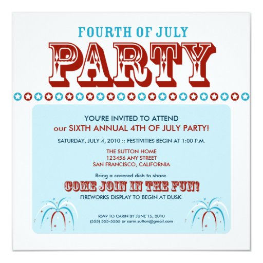 fourth of july invitation template