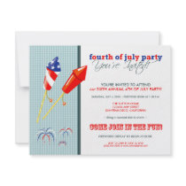 Summer 4th of July Party/Cookout Invitation :: 2