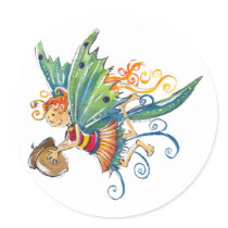 Summer Acorn Fairy stickers by Sneaky_P_Illustratio Summer Acorn Fairy stickers