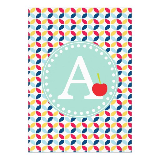 Summer and primary colors Modern Cherry invitation