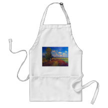 Summer art impressionist poppy fields by Monet Aprons