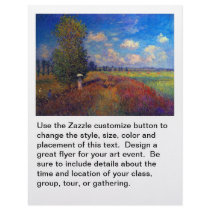 Summer art impressionist poppy fields by Monet Flyers