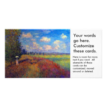 Summer art impressionist poppy fields by Monet Customized Photo Card