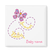 Summer Baby Magnet with  Baby name