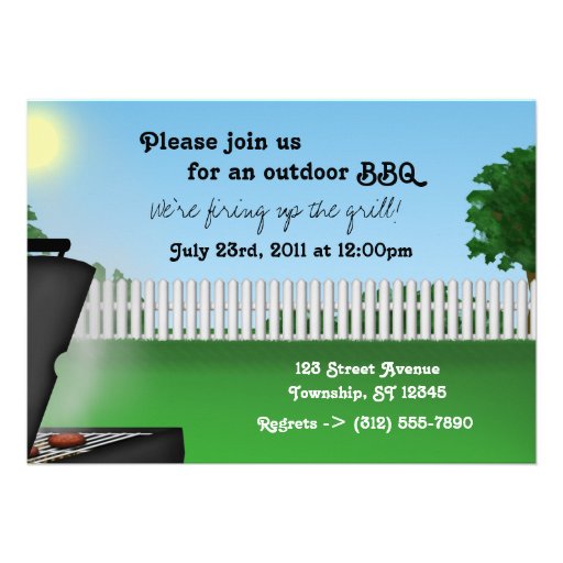 Backyard Bbq Invitations