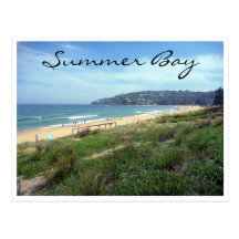 summer bay coast postcard