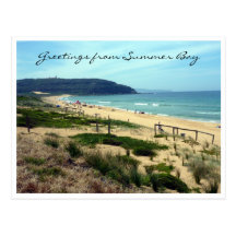 summer bay greetings post card