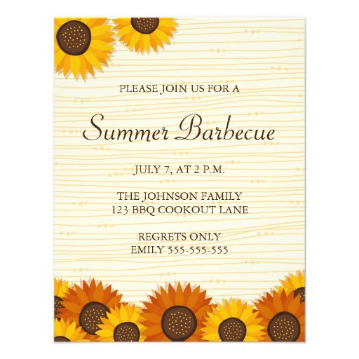 Summer BBQ/cookout party invitations