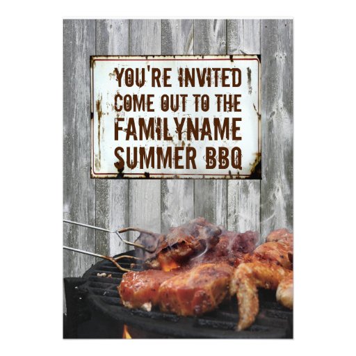 Summer BBQ  Invitations