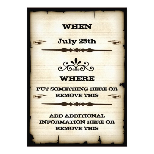 Summer BBQ Mustache Pig Wanted Invitations