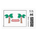 Summer Beach Hammock and Palm Trees Postage