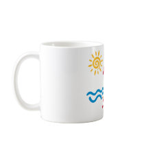 Summer beach mugs