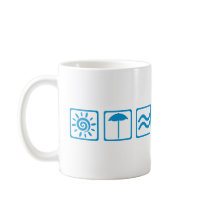 Summer beach coffee mug