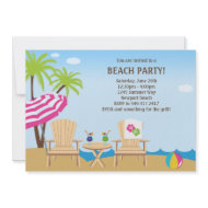 Summer Beach Party Invitation invitation
