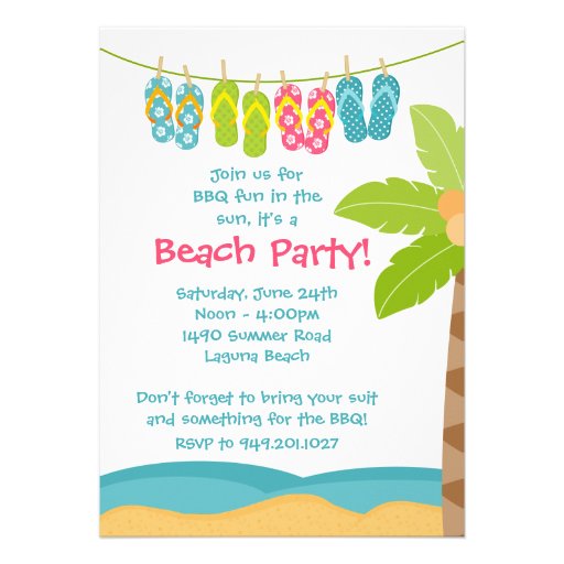 Summer Beach Party Invitation