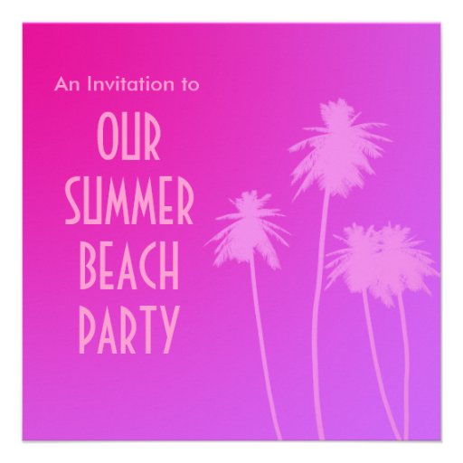 Summer Beach Party Invite
