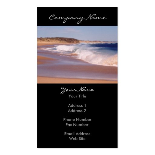 Summer Beach Photo Business Cards (front side)