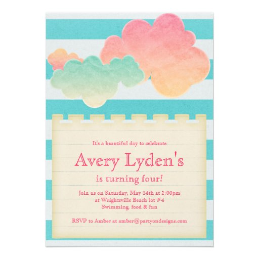 SummeR Beach Pool Party Baby Shower Bridal Invite from Zazzle.com
