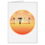 Summer Beach Scene: Vector Drawing Card