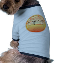 Summer Beach Scene: Vector Drawing pet clothing by spiritswitchboard Summer Beach Scene: Vector Drawing pet clothing