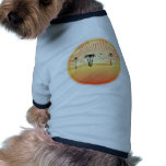 Summer Beach Scene: Vector Drawing Pet T-shirt