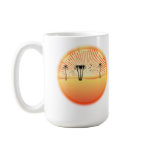 Summer Beach Scene: Vector Drawing Mug