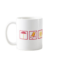 Summer beach sun coffee mugs