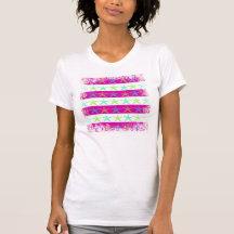 Summer Beach Theme Starfish on Purple Stripes Tshirt