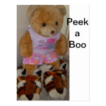 "Summer Bear in Tiger Shoes"  CricketDiane Postcard