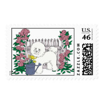 summer bichon frise postage