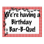 Summer Birthday BBQ Invitation Postcard