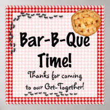 Summer Birthday BBQ Poster to Match Invitations!