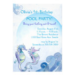 Summer Birthday Pool Party Invitations