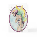 Summer-Blink Blank Greeting Card