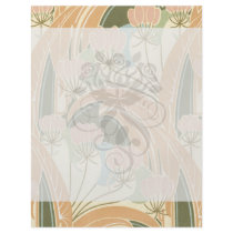 summer bliss art nouveau floral art flyer design