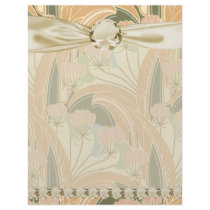 summer bliss art nouveau floral art letterhead